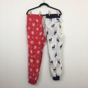 Aerie Flannel Jogger Pajama Pants Size Small Blue